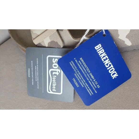 NEW BIRKENSTOCK MILANO SOFT FOOTBED BIRKO-FLOR DESERT SOIL GRAY/TAUPE SZ 9 US - Picture 8 of 11